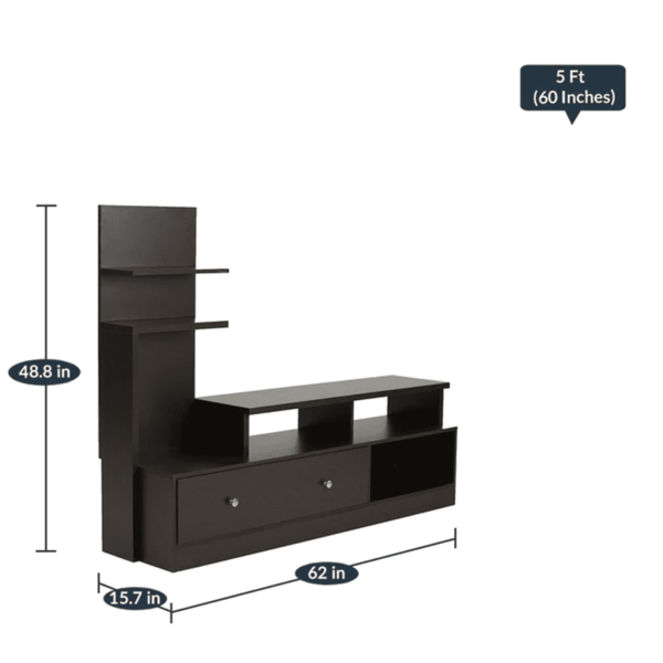 YoraTV Unit in Wenge Finish by Fern India