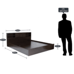 Otiak King Size Bed with Storage in Wenge Finish By Fern India