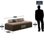 Tnagele Single Bed with Storage in Vermont Melamine Finish by Fern India