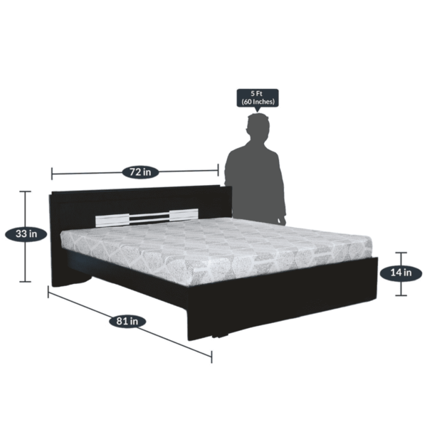 Osroc King Size Bed in Wenge Finish by Fern India
