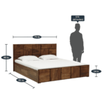 Negreb Solid Wood King Size Bed With Storage In Provincial Teak Finish By Fern India