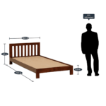 Noiro Solid Wood Single Bed In Honey Oak Finish By Fern India