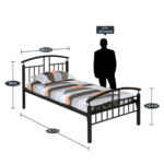 Flog Single Bed in Black Finish By Fern India