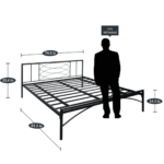 Asru King Size Bed in Black Finish by Fern India