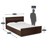 Amuruk Queen Size Bed with Storage in Wenge Finish By Fern India