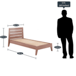 Sdeel Single Bed in Dark Oak Finish by Fern India