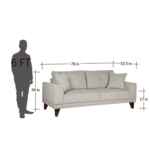 Oinotna 3 Seater Sofa in Grey Colour by FernIndia.com
