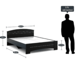 Lirba Single Bed with Box Storage in Wenge Finish By Fern India