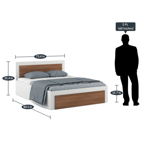Aromid King Size Bed in Frosty White Colour by Fern India