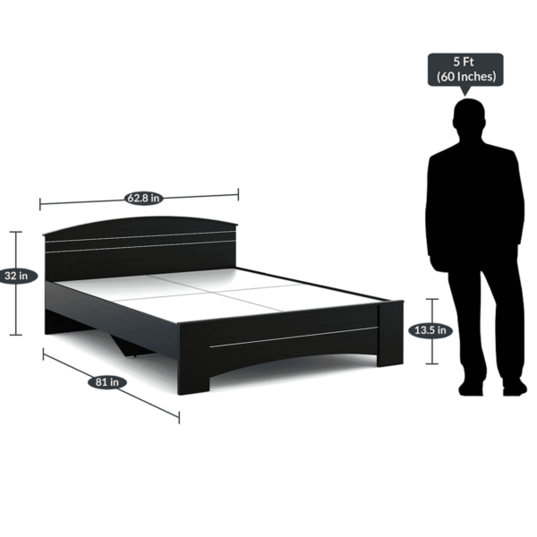 Omsok Maxima Queen Bed in Natural Wenge Finish by Fern India