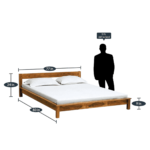 Atwood Solid Wood King Size Bed in Rustic Teak Finish By Fern India