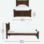 Zurc Solid Wood Single Bed in Provincial Teak Finish By Fern India