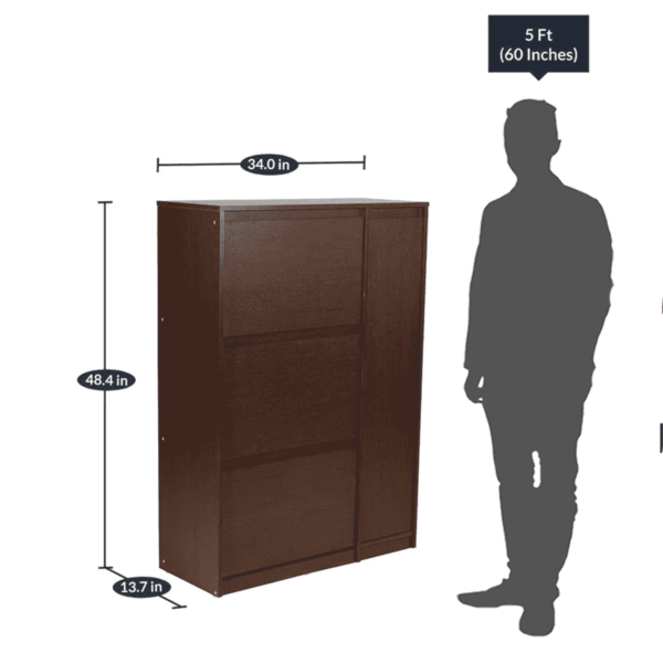 Nirak Shoe Rack in Columbia Walnut Finish by Fern India