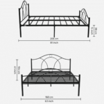 Akillatem Bari Queen Size Bed in Black Finish by Fern India