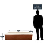 Ibur Single Size Bed with Drawer Storage in Suede Finish by Fern India