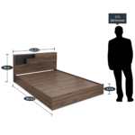 Nedrob Queen Size Bed in Brown Colour by Fern India