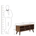 Iazukom Tv Unit Cabinet in Oak Finish by Fern India