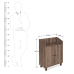 Eza Shoe Cabinet in Walnut Finish by Fern India