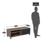 Oretsa TV Unit in Walnut Finish by Fern India