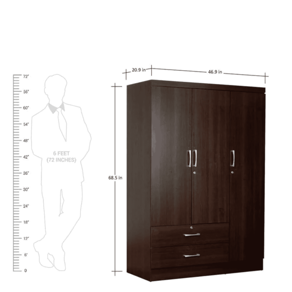 Snommis Shoe Cabinet In Wenge Finish by Fern India