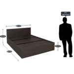 Oreh Queen Size Bed in Wenge Finish by Fern India