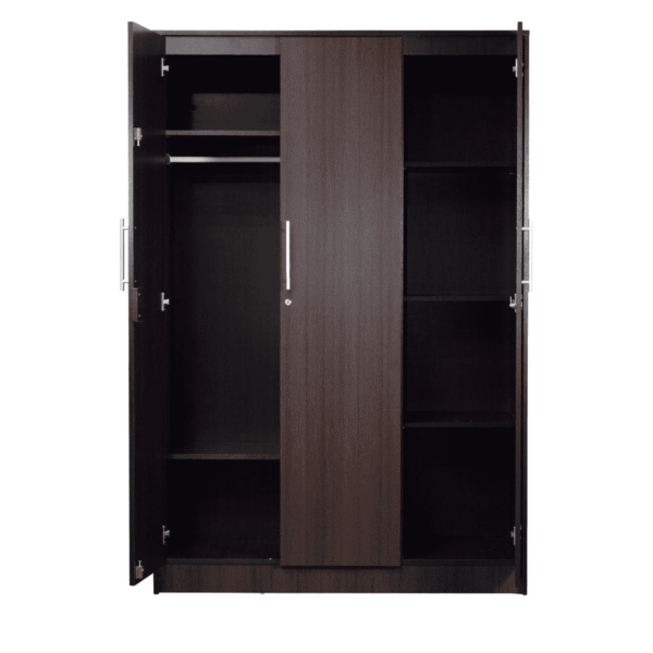 Aniuy 3 Door Wardrobe in Wenge Finish by Fern India