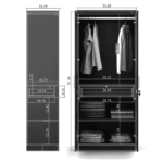 Omsok Weave 2 Door Wardrobe in Vermount Finish by Fern India