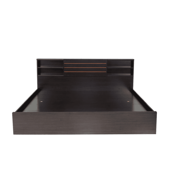 Otiak King Size Bed with Storage in Wenge Finish By Fern India