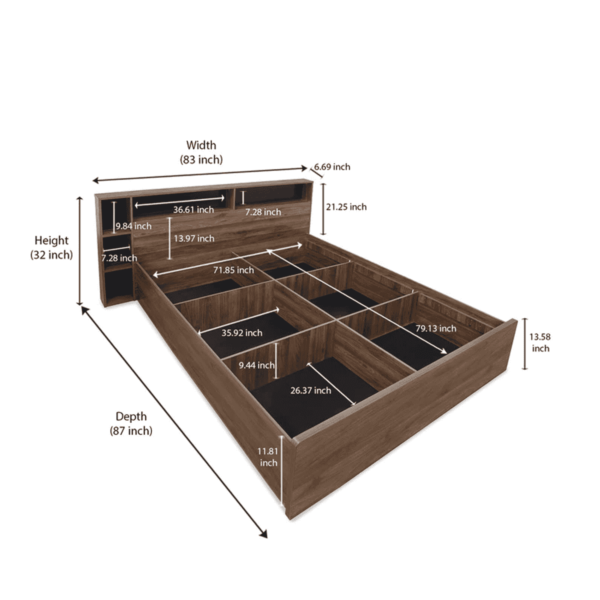 Eirrot King Size Bed with Storage by Fern India