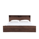 Assyla Queen Size Bed with Storage in Columbia Walnut Finish by Fern India