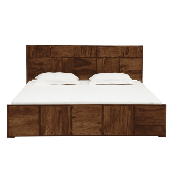 Negreb Solid Wood King Size Bed With Storage In Provincial Teak Finish By Fern India