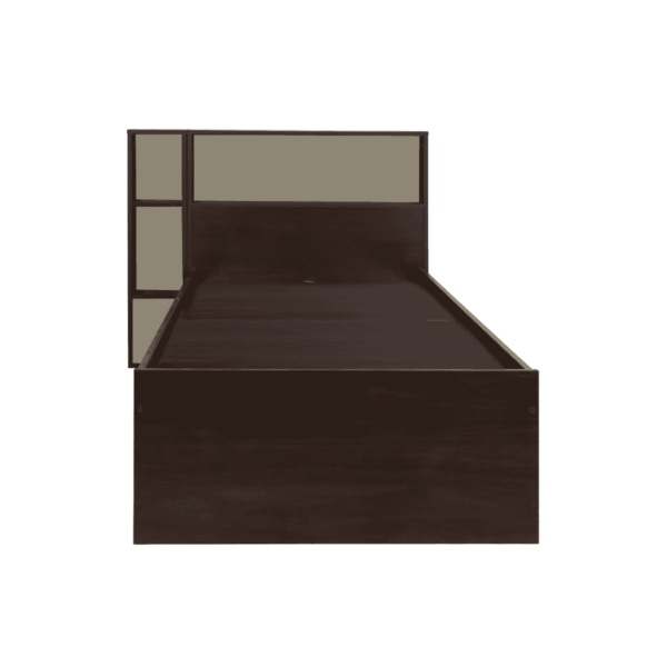 Lapo Single Bed in Walnut Finish by Fern India