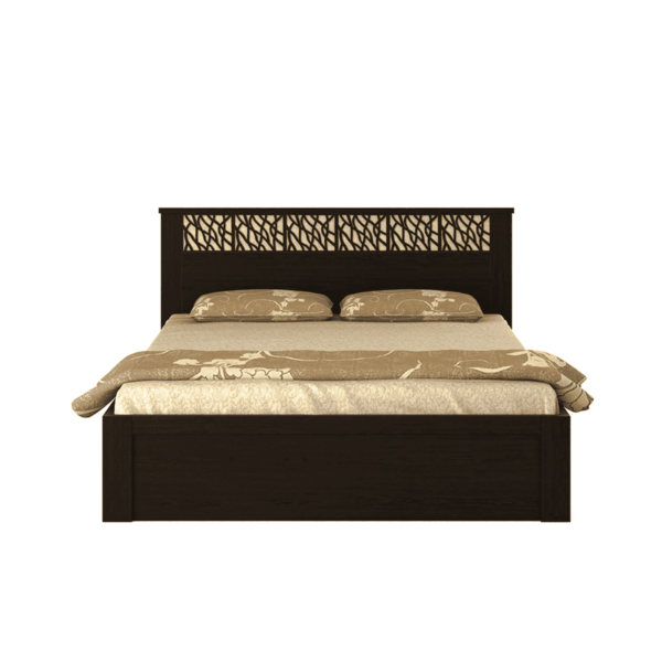 Omsok Weave King Size Bed with Storage in Vermount Finish By Fern India
