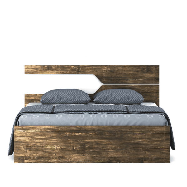 Yxalag Queen Size Bed with Storage In Choco Oak Colour By Fern India