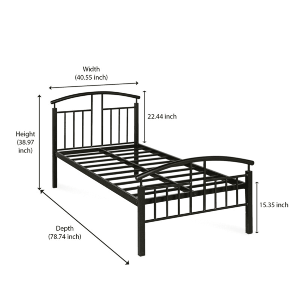 Flog Single Bed in Black Finish By Fern India