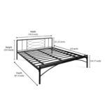 Asru King Size Bed in Black Finish by Fern India