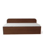 Nawid Single Bed with Storage in Walnut Color by Fern India