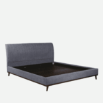 Osnola Upholstered King Size Bed in Dark Grey Colour By Fern India