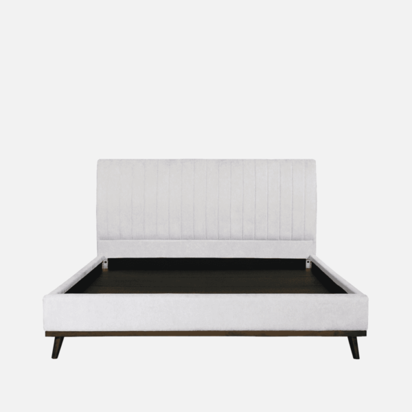 Osnola Upholstered Queen Size Bed in Beige Colour By Fern India