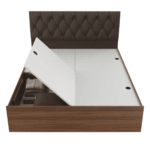 Ecirtaeb King Size Bed with Storage in Honey Finish by Fern India