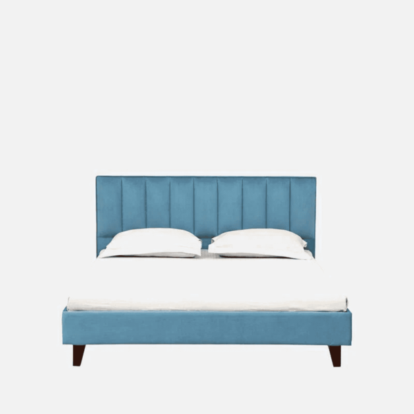 Ataga Queen Bed in Turquoish Blue Colour By Fern India