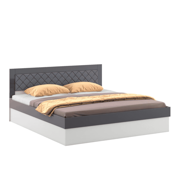 Lraep Queen Size Bed with Storage in Frosty White Colour by Fern India