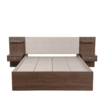 Nada Queen Size Bed in Brown Colour By Fern India