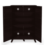 Yriak2 Door Shoe Cabinet in Wenge Finish by Fern India