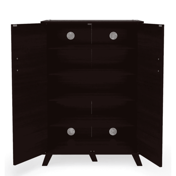 Yriak2 Door Shoe Cabinet in Wenge Finish by Fern India