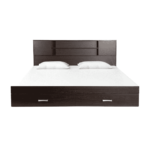 Anuuy King Size Bed with Storage in Wenge Finish By Fern India
