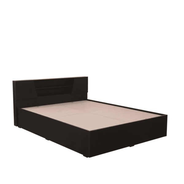 Akron Queen Size Bed with Box Storage in Wenge Finish - Mintwud by Fern India