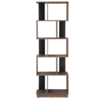 Srekcehc 5 Tier Bookshelf in Walnut Colour by Fern India