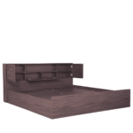 Krats Queen Size Bed with Storage in Walnut Finish by Fern India