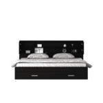 Otasim King Size Bed with Storage in Wenge Finish By Fern India